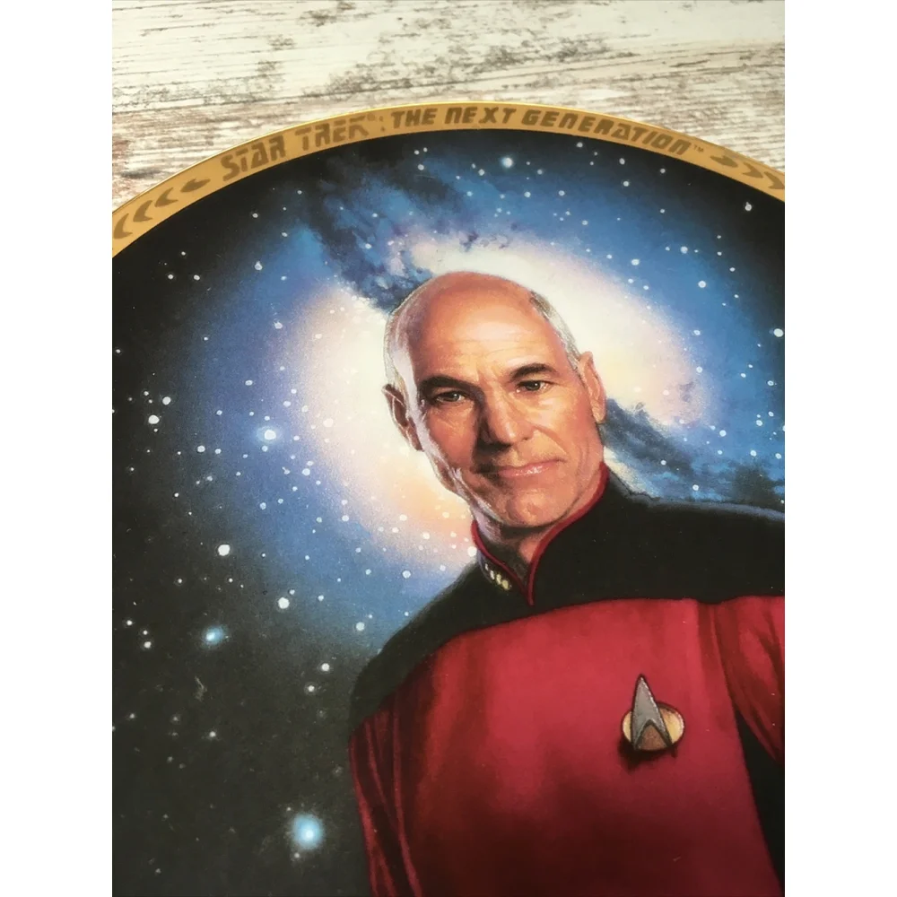 Vintage 1993 Star Trek Captain Picard Hamilton Plate COA Box